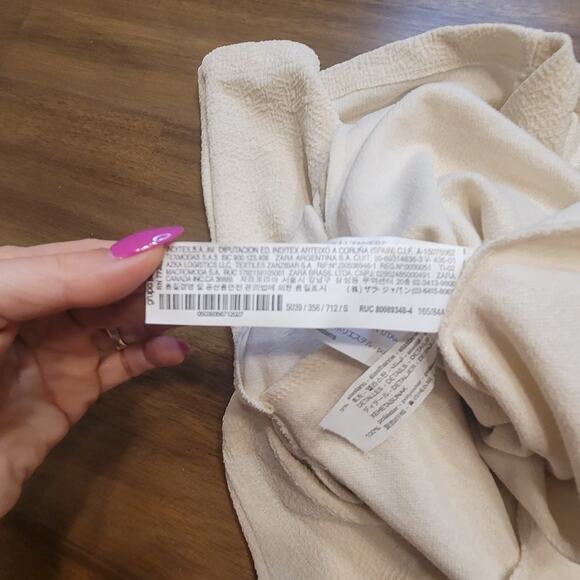 ZARA Sleeveless Textured Lace Jumpsuit Romper Ivory S NWT Chic Designer Evening - Picture 9 of 11